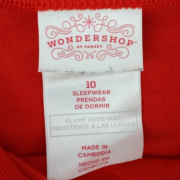 Wondershop Set Lil Deer Red Snug Pajamas Sleepwear 100% Cotton 10 - Picture 7 of 11